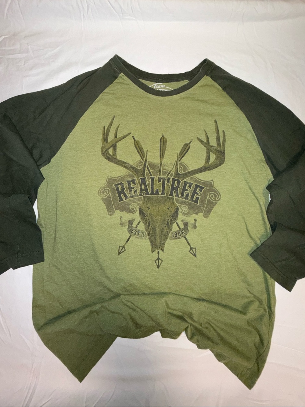Realtree Olive Green Crewneck Long Sleeve T shirt Size L